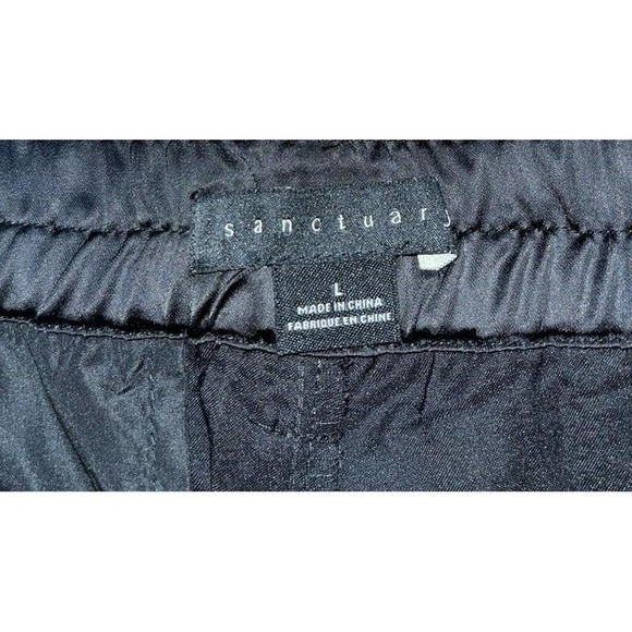 Womens Sanctuary Satin Black Cargo Wide Leg Pants - Picture 5 of 6